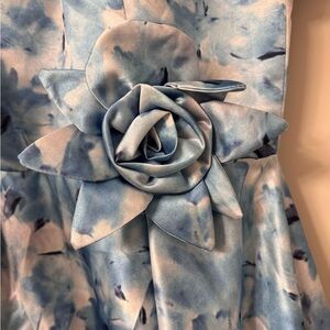 Elegant Blue Floral Maxi Dress